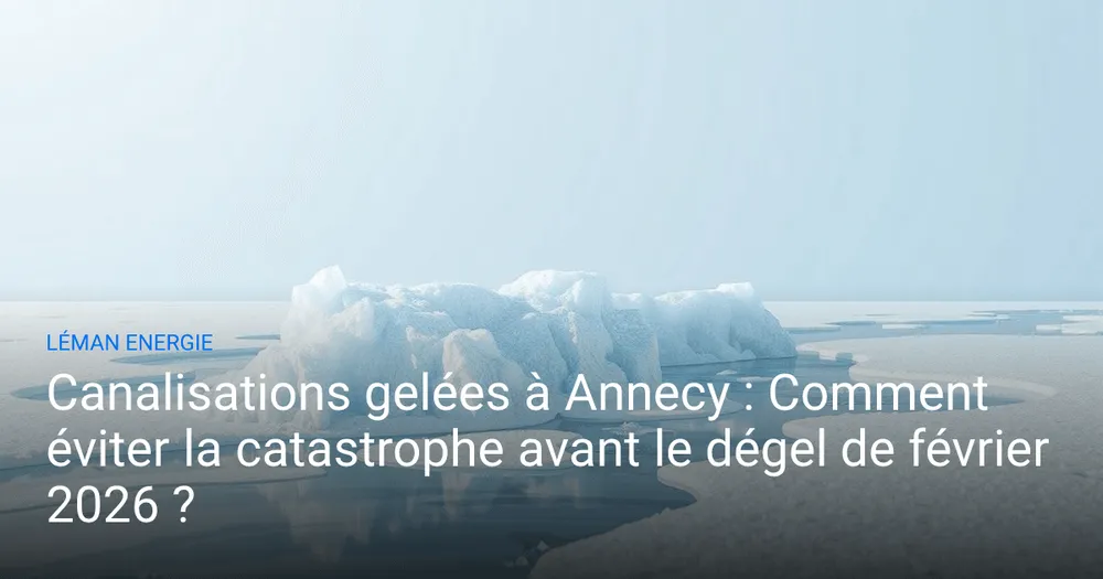 Illustration pour Canalisations gelées à Annecy : Comment éviter la catastrophe avant le dégel de février 2026 ?