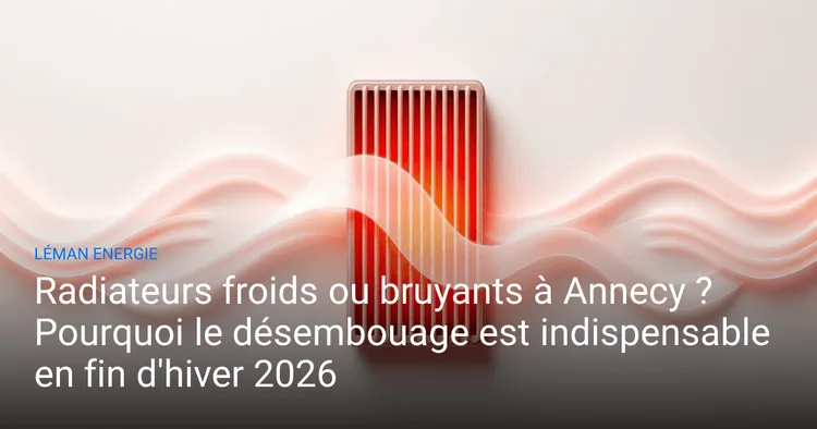 Illustration pour Radiateurs froids ou bruyants à Annecy ? Pourquoi le désembouage est indispensable en fin d'hiver 2026